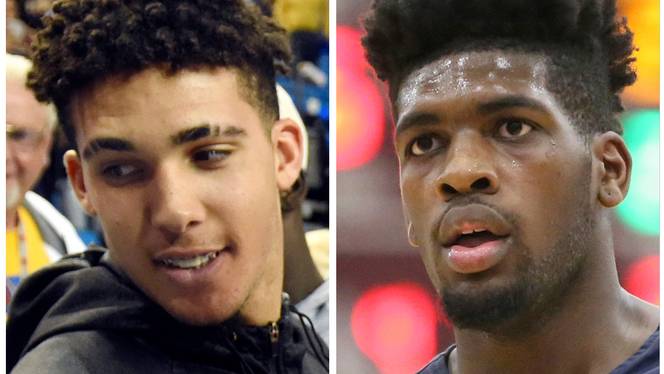 UCLA basketball players, Liangelo Ball, (L)  and Cody Riley are still in China with the other player Jalen Hill as the investigation still continues over an alleged shoplifting case in a Louis Vuitton store.