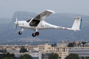 The first fully electric aeroplane with European Union Aviation Safety (EASA) certification: Velis Electro.