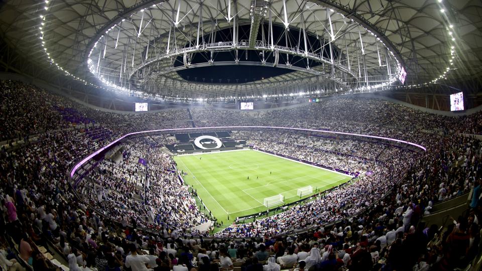 A general view of the Lusail Iconic Stadium, the biggest stadium in Qatar and one of eight stadiums being converted for the 2022 FIFA World Cup Qatar.