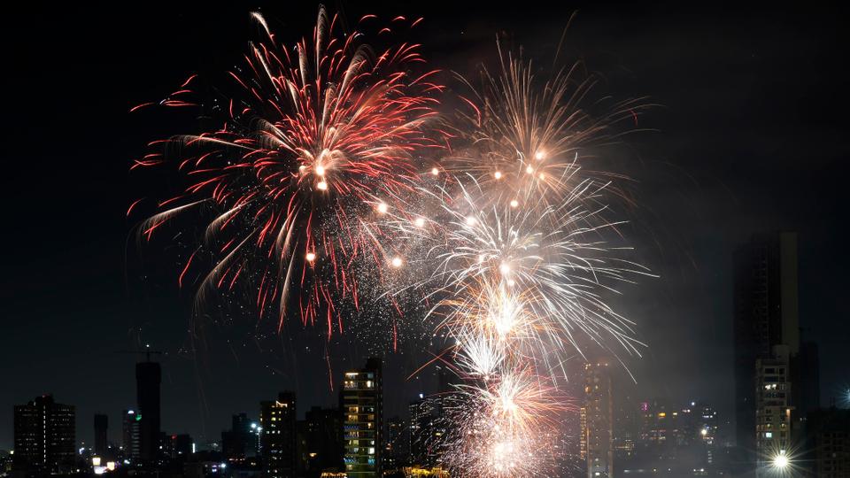 Many light earthen oil lamps or candles, and fireworks are set off as part of the celebrations.