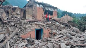 Nepal's seismological centre set the earthquake at a magnitude of 6.6.