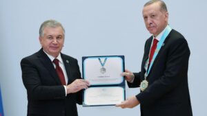 Erdogan is currently in the Uzbek city of Samarkand for the Organization of Turkic States leaders’ summit.
