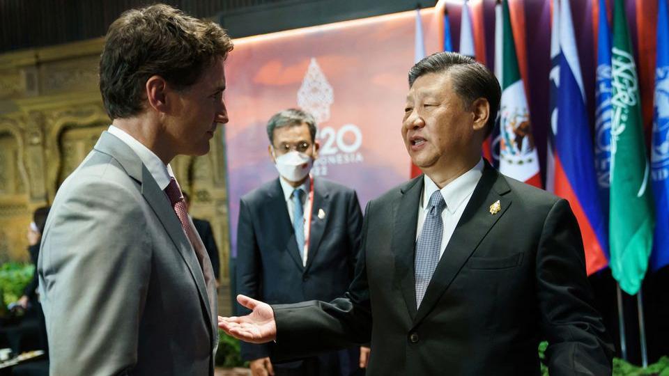 A translator for Xi was heard telling Trudeau that