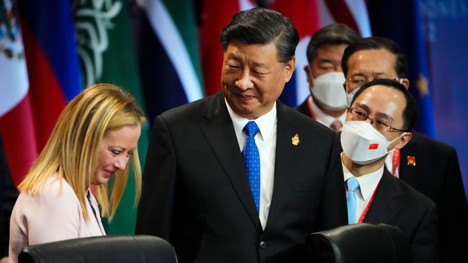 Xi and Meloni praised each other's countries as ancient civilisations, with Xi pointing out China's cooperation with Italy on battling Covid-19.