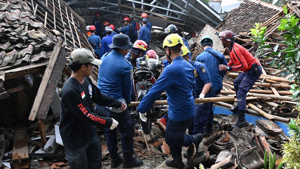 In Cugenang district one of the villages is believed was buried by a landslide.