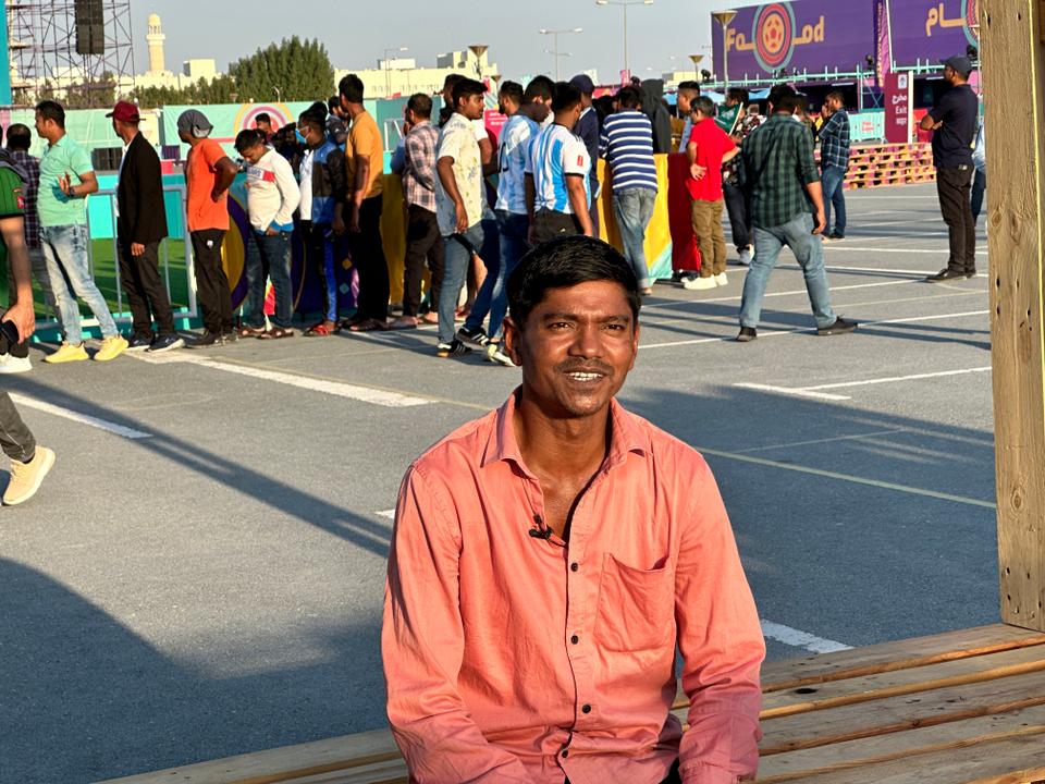 Lavlu Chadra Das, an expat worker from Bangladesh, speaks with TRT World. — Franziska Niehus