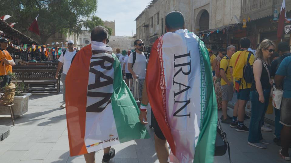 Fans supporting Iran ahead of its crucial game against the US in 2022 FIFA World Cup taking place in Qatar. — Gokhan Deniz
