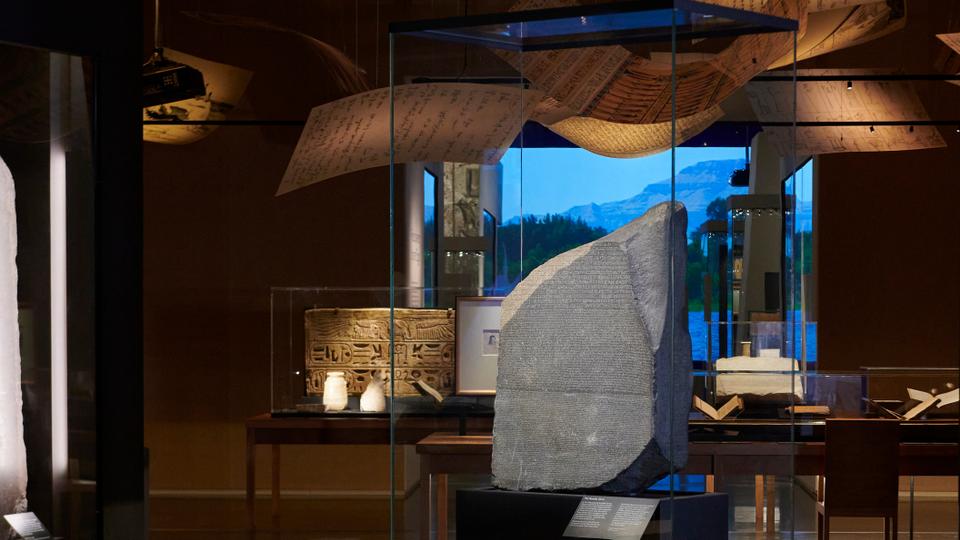 The stone is one of more than 100,000 Egyptian and Sudanese relics housed in the British Museum.