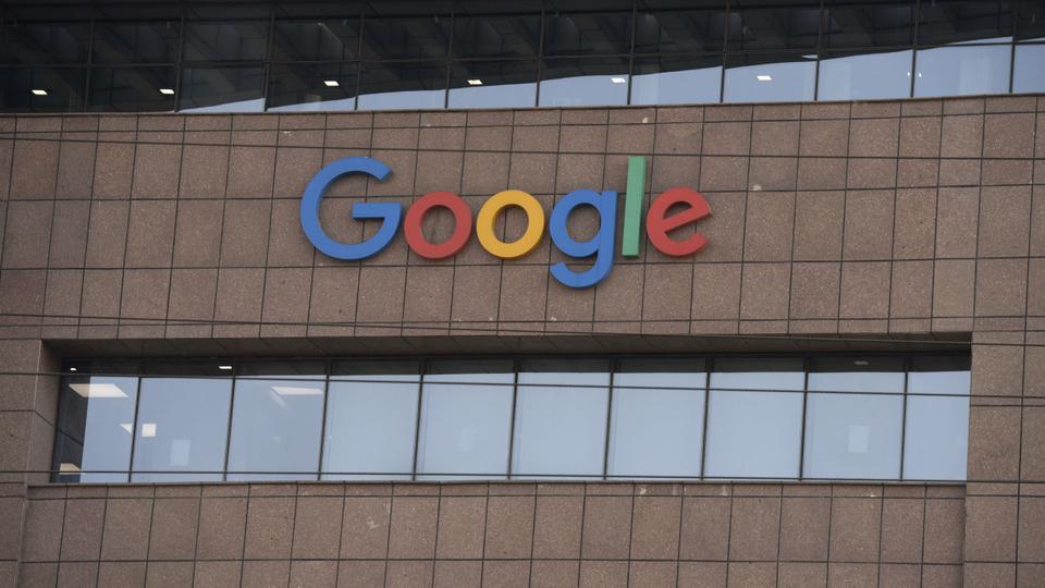 The Google logo pictured on the side of the Google India office building in Hyderabad (file)/