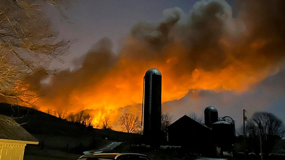 The fire created so much smoke that meteorologists from the region said it was visible on weather radar.