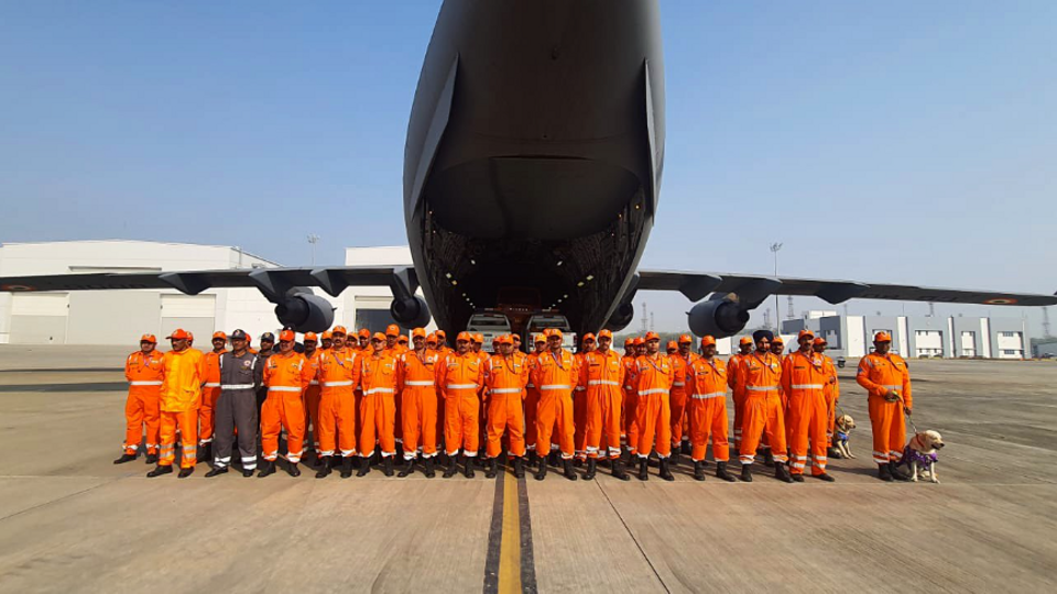 Indian rescue teams as well as humanitarian aid materials arrived in Türkiye’s southern province of Adana on Tuesday Feburary 7.