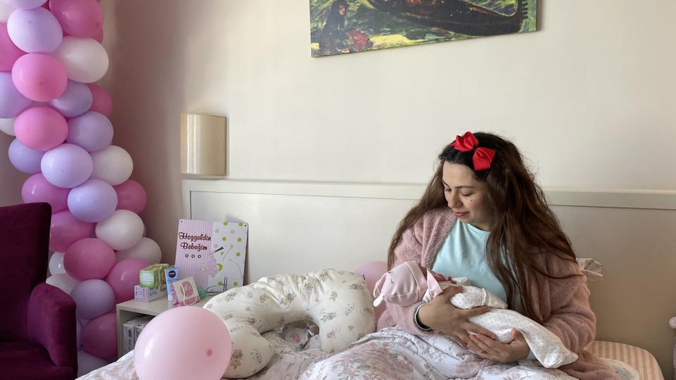 “I am both scared and very happy. I held my baby in my arms in good health, but my husband stayed in Hatay,