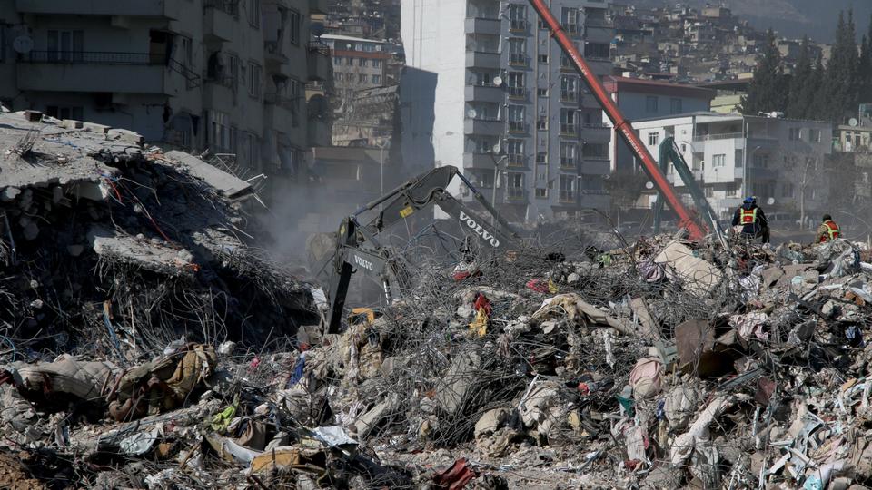 Search and rescue efforts continue after 7.7 and 7.6 magnitude earthquakes hit Turkiye's Kahramanmaras, on February 15, 2023.