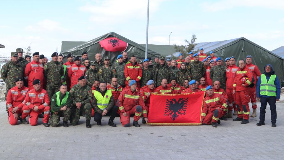 A team of 73 medical personnel and search and rescue specialists affiliated with the Albanian Ministry of Defense and the National Civil Protection Agency took part in the relief operations in southeastern Türkiye.