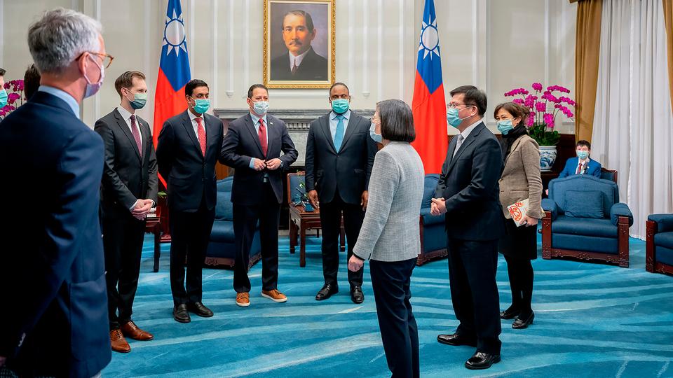 On Tuesday, a delegation of US lawmakers visiting Taiwan also met with President Tsai Ing-wen further angering Beijing.