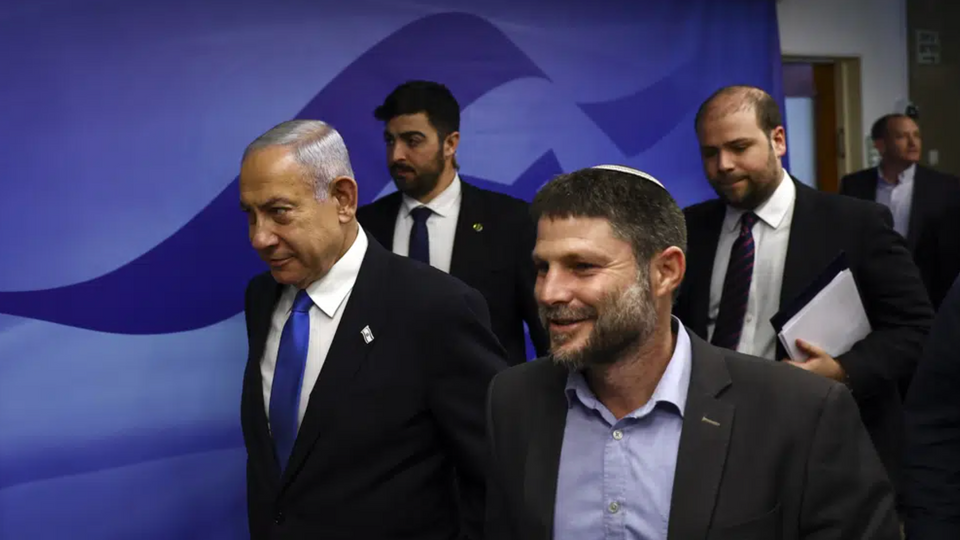 Finance Minister Bezalel Smotrich, right, a firebrand illegal settler has been officially granted Cabinet-level authority over illegal settlement policies.