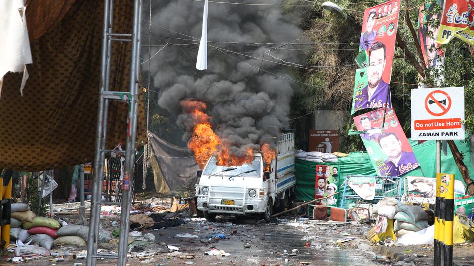 Police had fought pitched battles with Khan's supporters throughout the night.