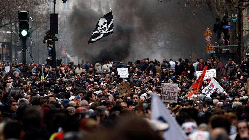There were a lot of demonstrations and some of them turned violent, notably in Paris, the French interior minister says.