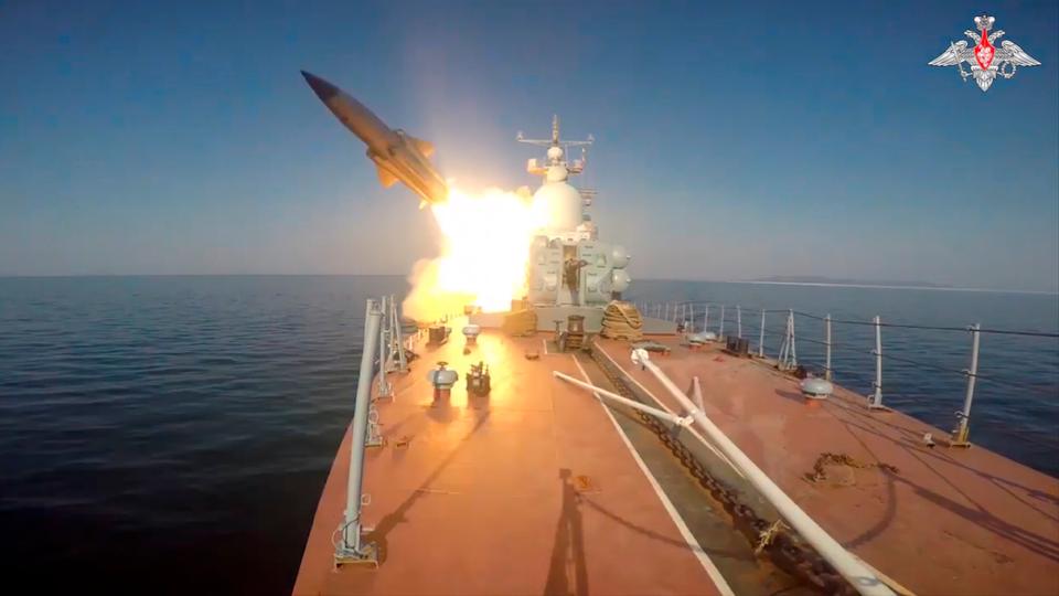 The P-270 Moskit missile,  is a supersonic cruise missile of Soviet origin, capable of destroying a ship within a range of up to 120 km.