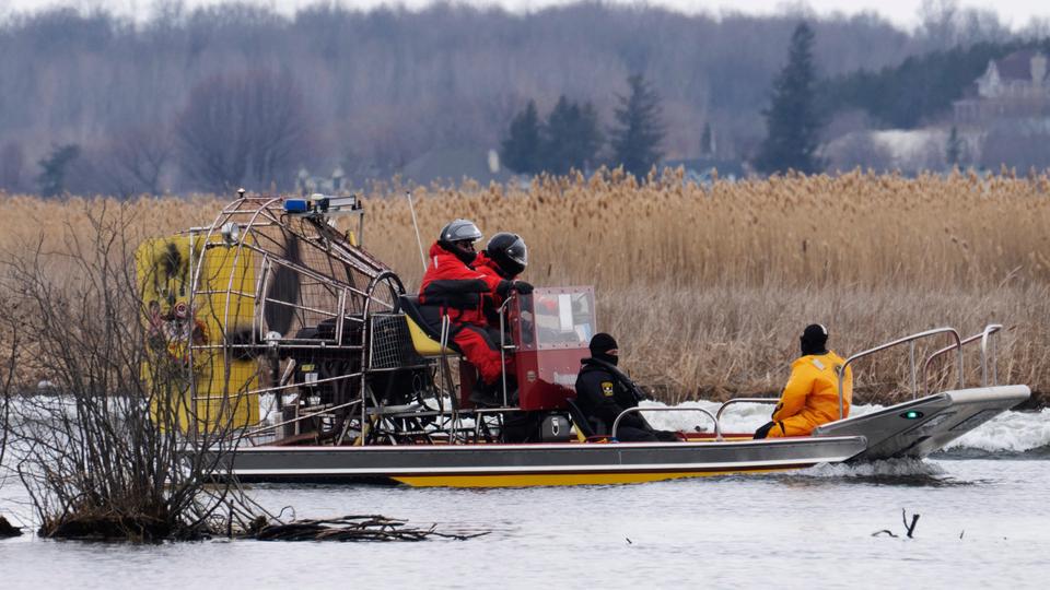 The capsized boat was described as