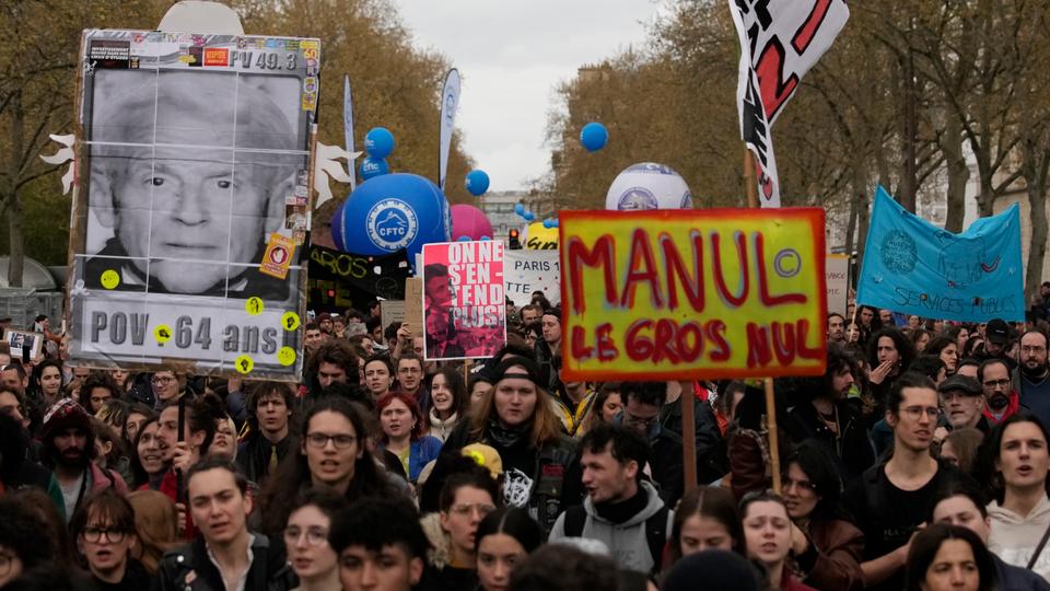 The newly elected general secretary of the CGT union, Sophie Binet, describes Macron's government as completely disconnected from the country.
