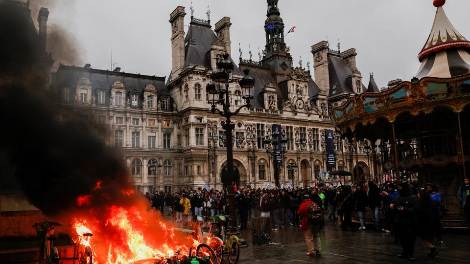 Thousands of protesters gathered in front of Paris city hall and booed the court decision when it was announced.
