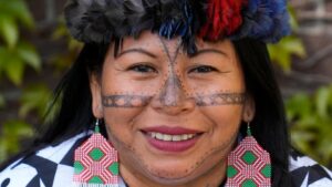 Korap and other Munduruku women took up the responsibility of defending their people, overturning the traditionally all-male leadership.