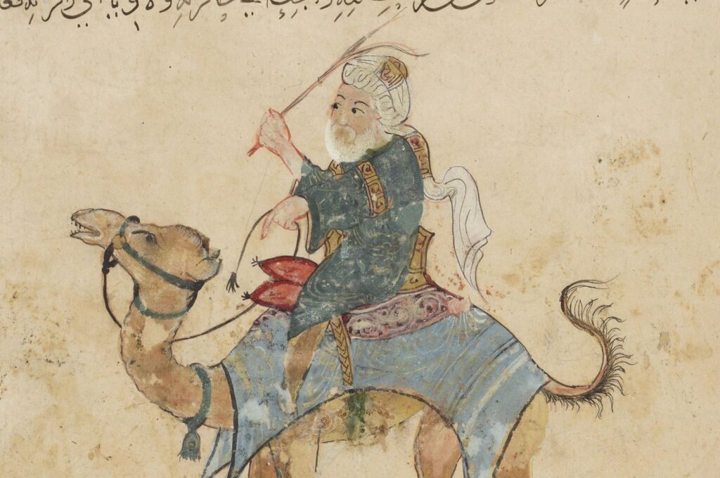 "Arabic Traveler" by Yahya ibn Mahmud al-Wasiti. (Wikipedia Photo)