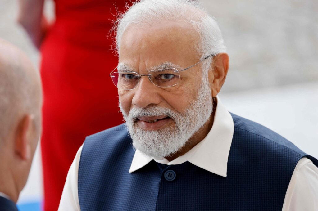 Indian PM Narendra Modi in Paris, France, July 14, 2023. (AFP Photo)