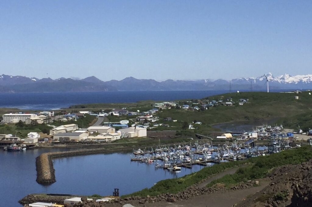A view of the Sand Point harbor in Alaska, United States, June 7, 2016. (AP Photo)
