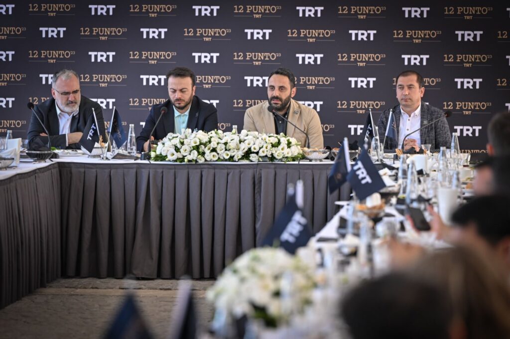 The press conference of TRT's "12 Punto" that took place in Feriye, Istanbul, Türkiye, July 17, 2023. (Photo courtesy of TRT)
