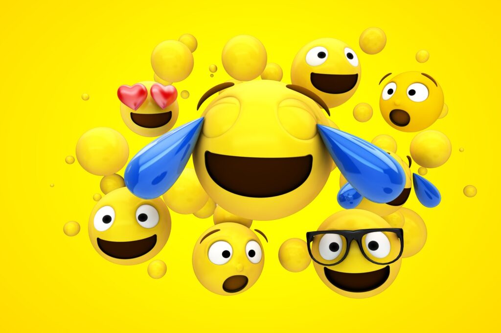 A number of different emojis are seen in the picture, July 17, 2023. (Shutterstock Photo)