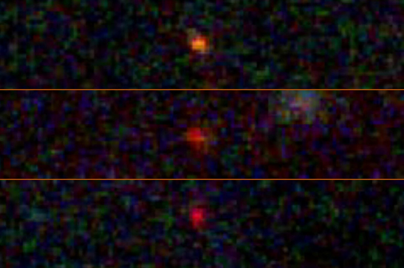 Three interstellar objects identified by the James Webb Space Telescope, in Dec., 2022. (Reuters Photo)