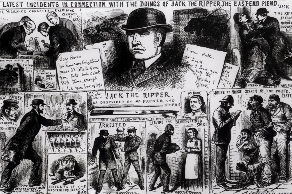 A newspaper recaps the events surrounding the investigation into murders of "Jack the Ripper," in 1888. (Getty Images Photo)