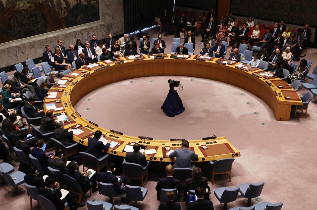 Members assemble for a United Nations (UN) Security Council meeting on Ukraine in New York City, U.S., July 17, 2023. (AFP Photo)