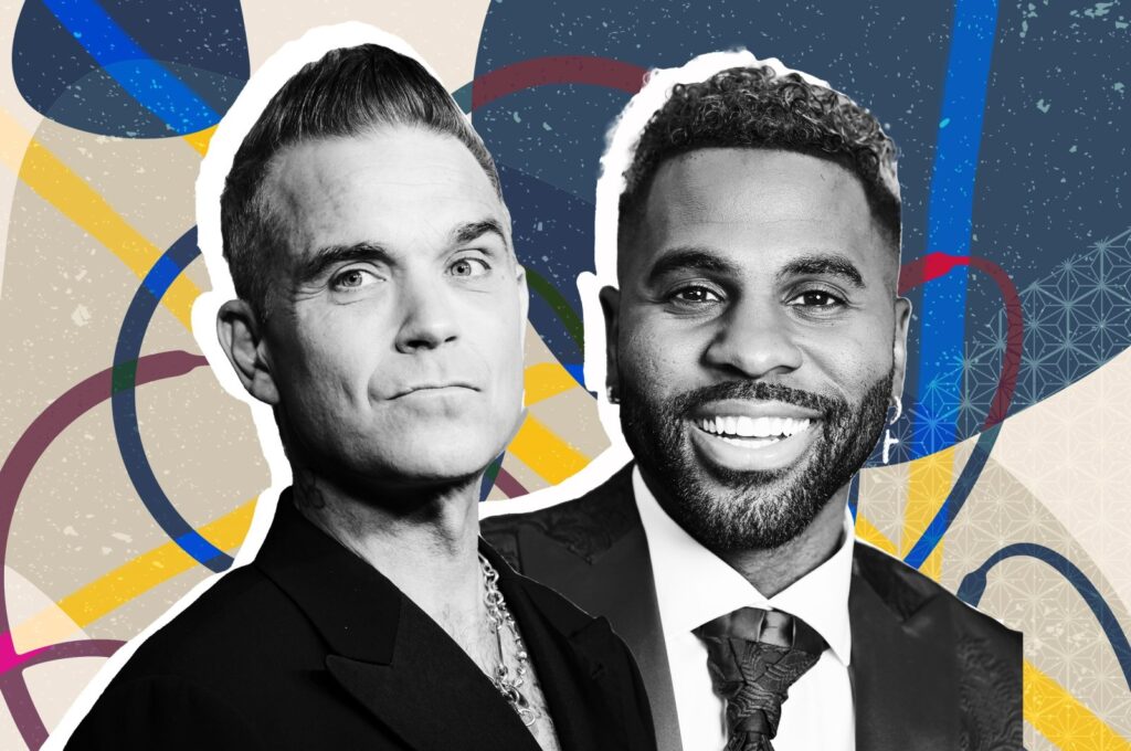 A photo combination by Daily Sabah's Büşra Şen shows Robbie Williams (L) and Jason Derulo. (Getty Images Photos)