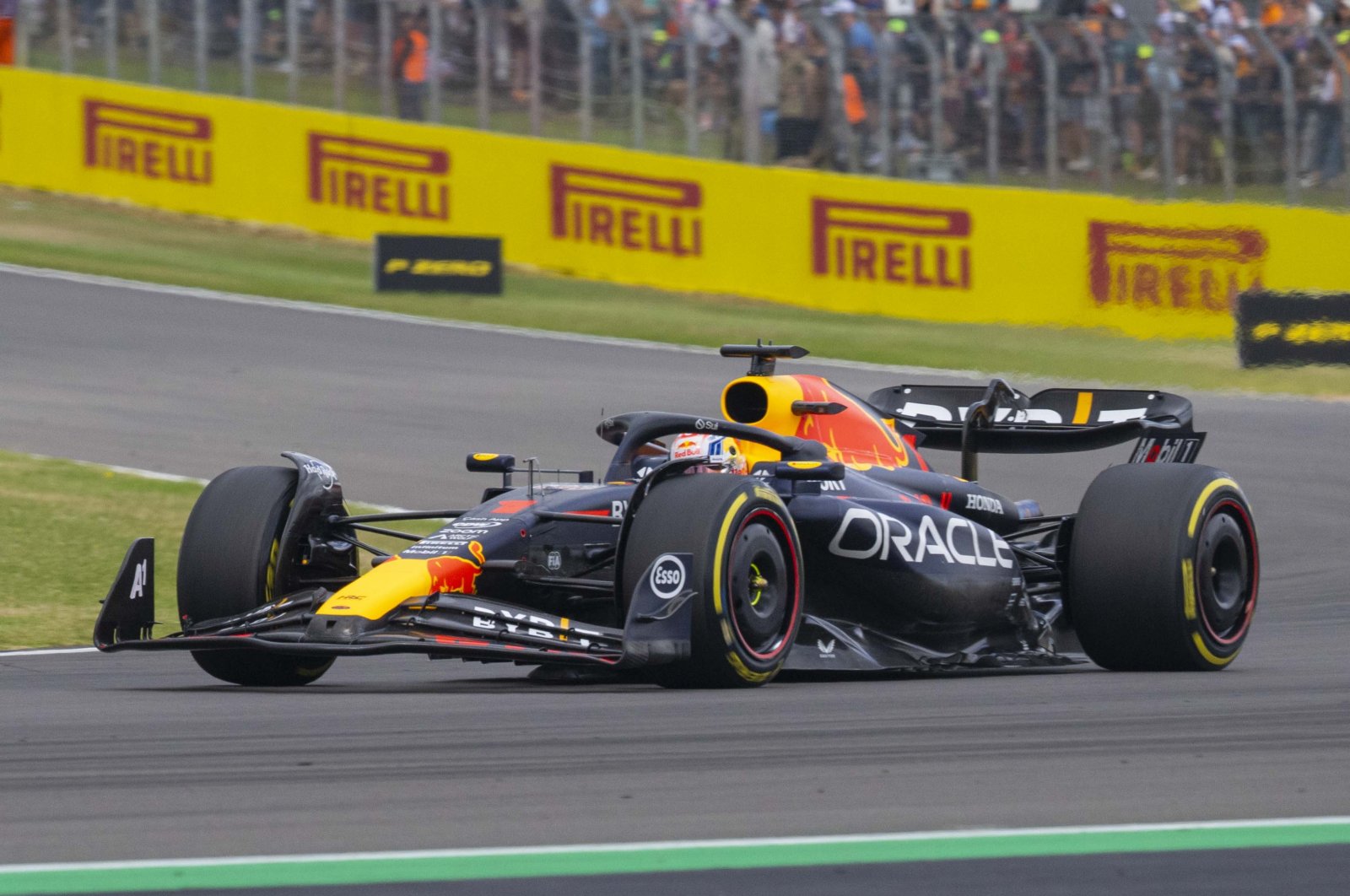Red Bull's Max Verstappen in action during British Grand Prix, Silverstone, U.K., July 9, 2023. (AA Photo)