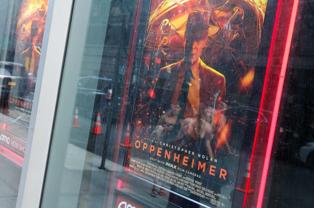 A poster for the film "Oppenheimer," in New York, U.S., July 17, 2023. (AFP Photo)