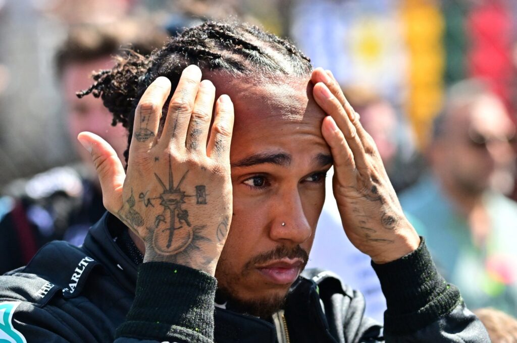 Mercedes' Lewis Hamilton before the race at the Hungarian Grand Prix at the Hungaroring, Budapest, Hungary, July 23, 2023. (Reuters Photo)