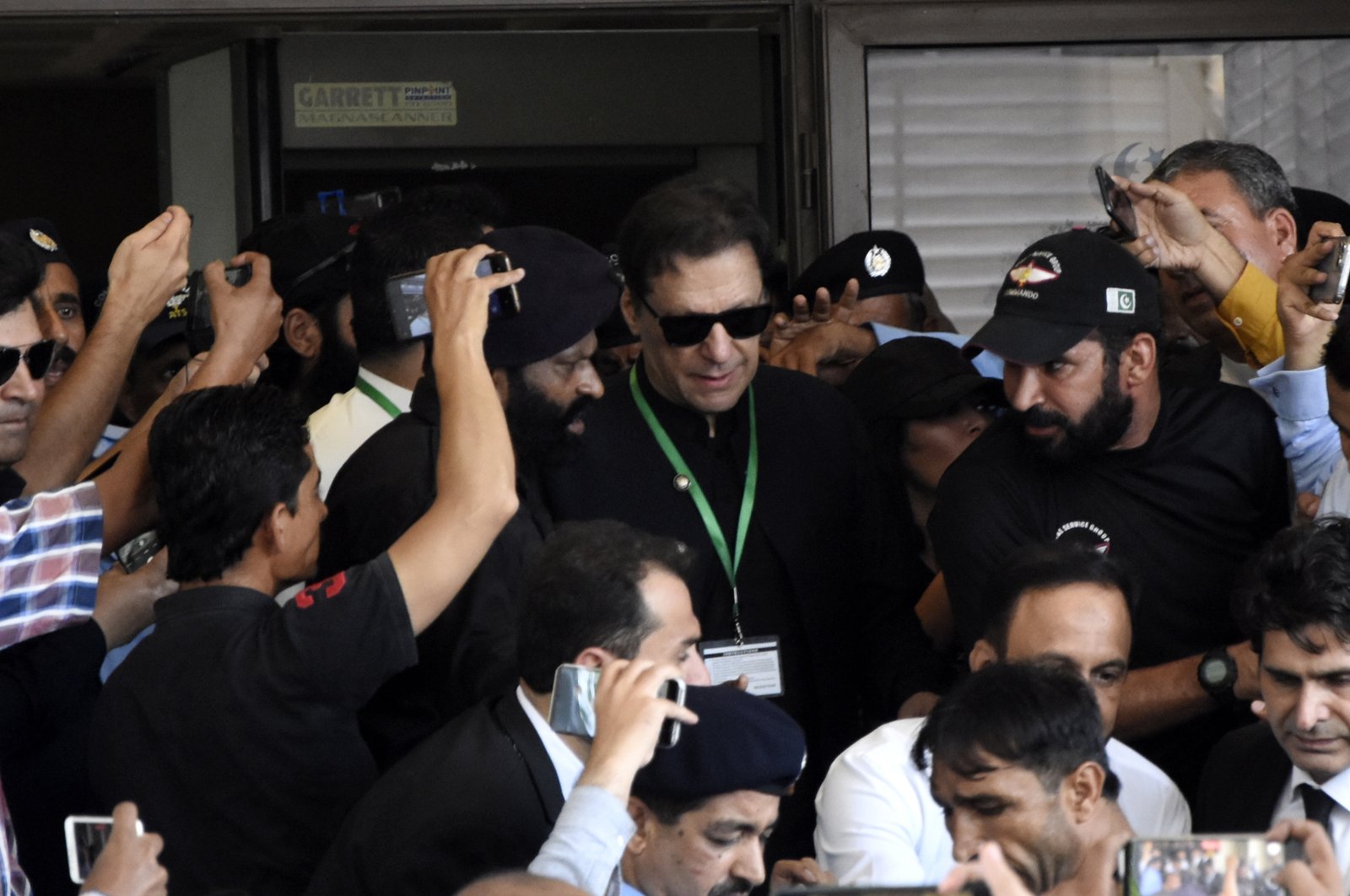 Imran Khan, former prime minister and leader of the opposition Pakistan Tehreek-e-Insaf (PTI), arrives to appear before the Supreme Court in Islamabad, Pakistan, July 24, 2023. (EPA Photo)