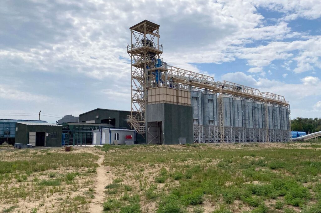 A granary is seen at the Izmail Sea Port, Odessa region, Ukraine, July 22, 2023. (AFP Photo)