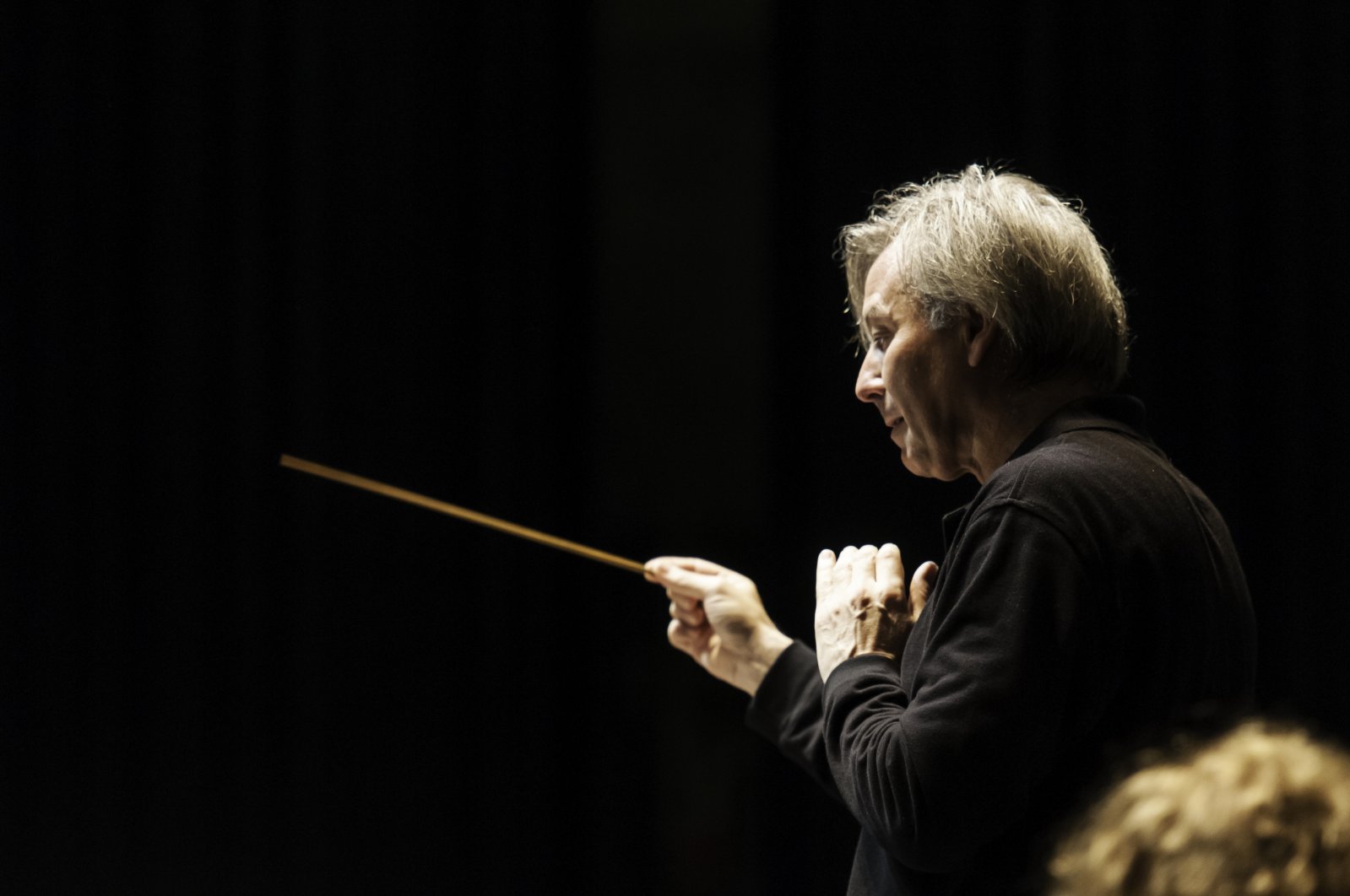 Spanish conductor Angel Gil-Ordonez leads the Orchestra of St. Luke's in "Nights in the Gardens of Spain" (by Manuel de Falla) in the "Falla and Flamenco" program at BAM Howard Gilman Opera House, Brooklyn, New York, U.S., April 17, 2010. (Getty Images Photo)