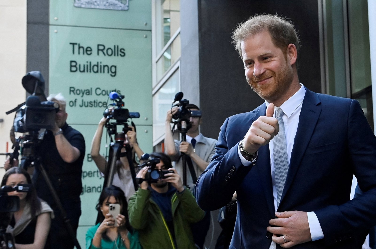 Britain's Prince Harry, Duke of Sussex, departs the Rolls Building of the High Court in London, U.K., June 7, 2023. (Reuters Photo)