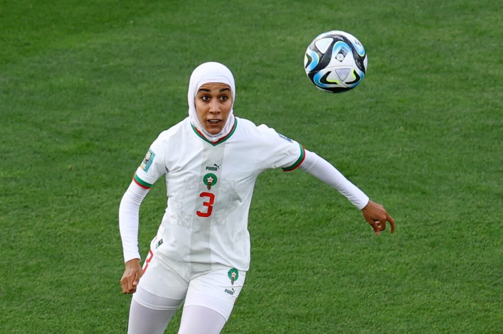 Morocco's Nouhaila Benzina in against South Korea, Adelaide, Australia, July 30, 2023. (Reuters Photo)