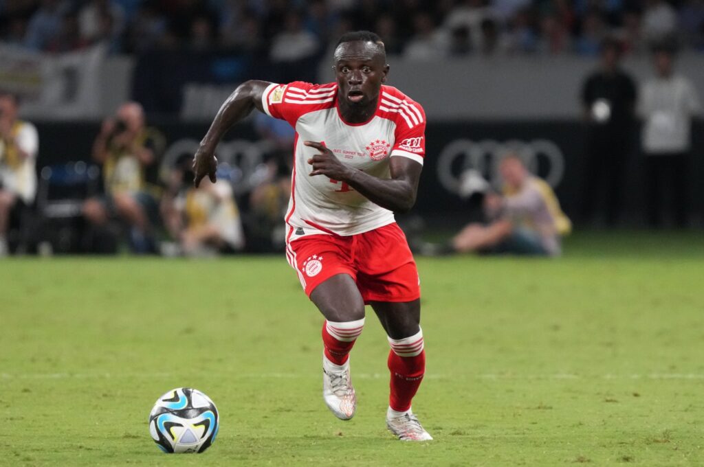 Ex-Bayern Munich's Sadio Mane in action during the preseason friendly match against Manchester City at National Stadium, Tokyo, Japan, July 26, 2023. (Getty Images Photo)