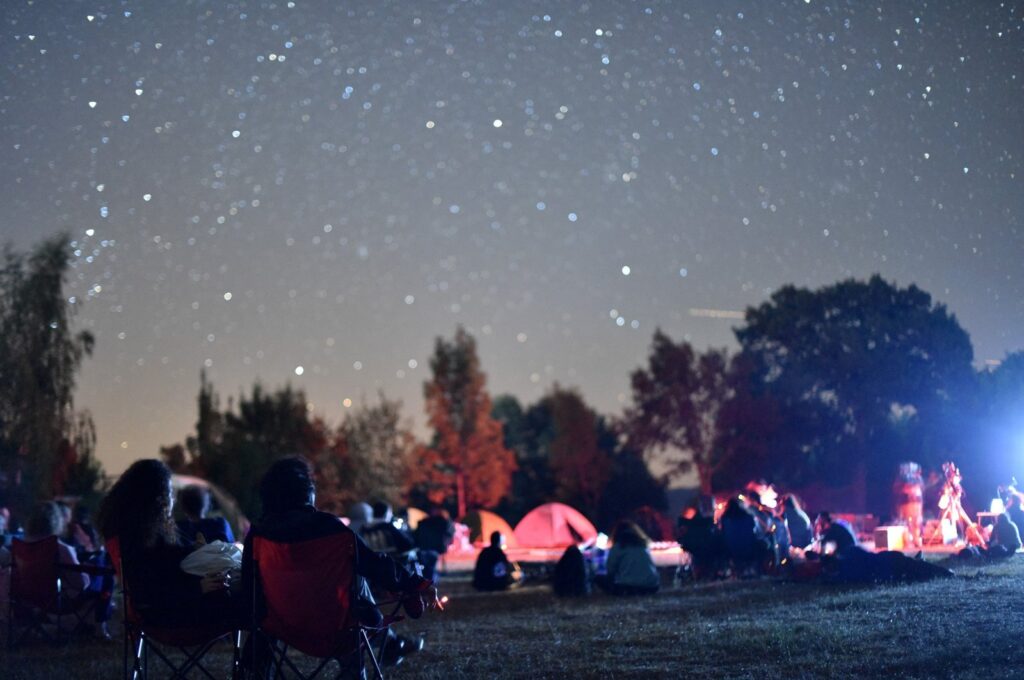 People are seen enjoying the moments of the meteor shower in central Eskişehir province, Türkiye, Aug. 14, 2020. (IHA Photo)