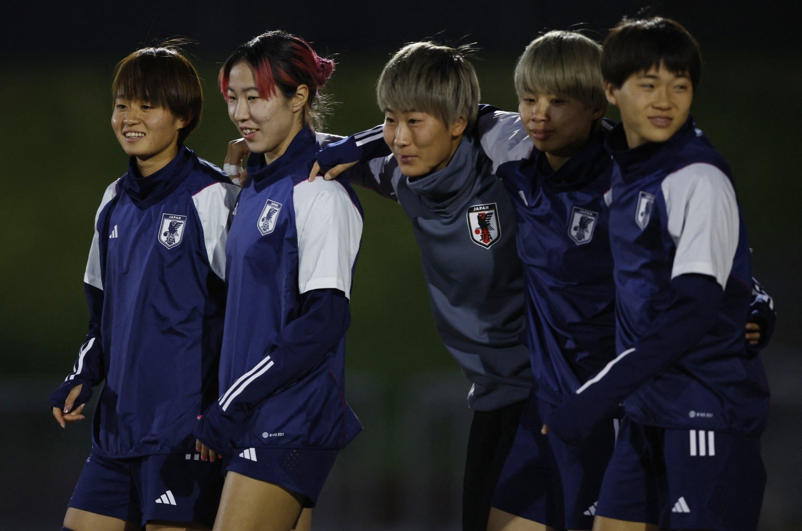 Japanese players attend training in Newtown Park, New Zealand, Aug. 4, 2023. (Reuters Photo)