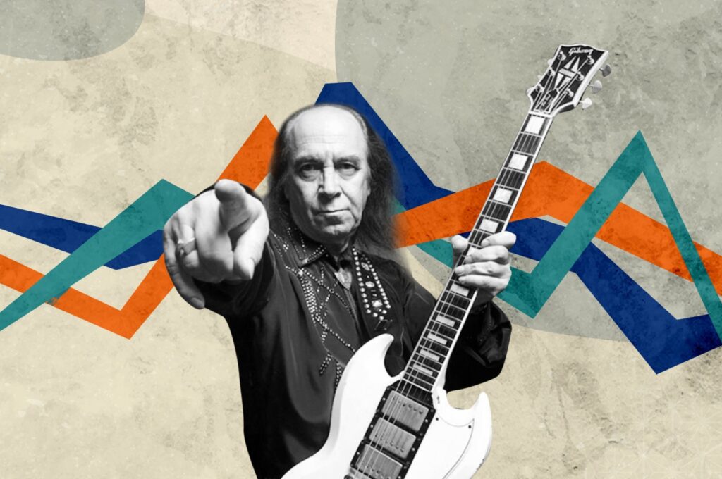 Erkin Koray, a legend of Turkish rock music history. (Illustration by Büşra Öztürk)