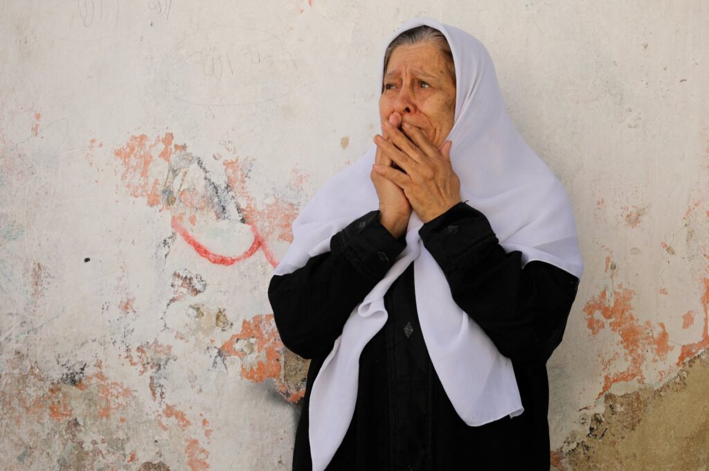 A woman reacts as she attends the funeral of a Palestinian killed by Israeli army, Nablus, Israeli-occupied West Bank, Palestine, Aug. 10, 2023. (Reuters Photo)