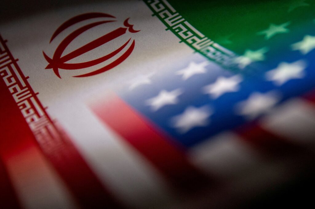 Iranian and U.S. flags are seen printed on paper in this illustration taken on Jan. 27, 2022. (Reuters Photo)